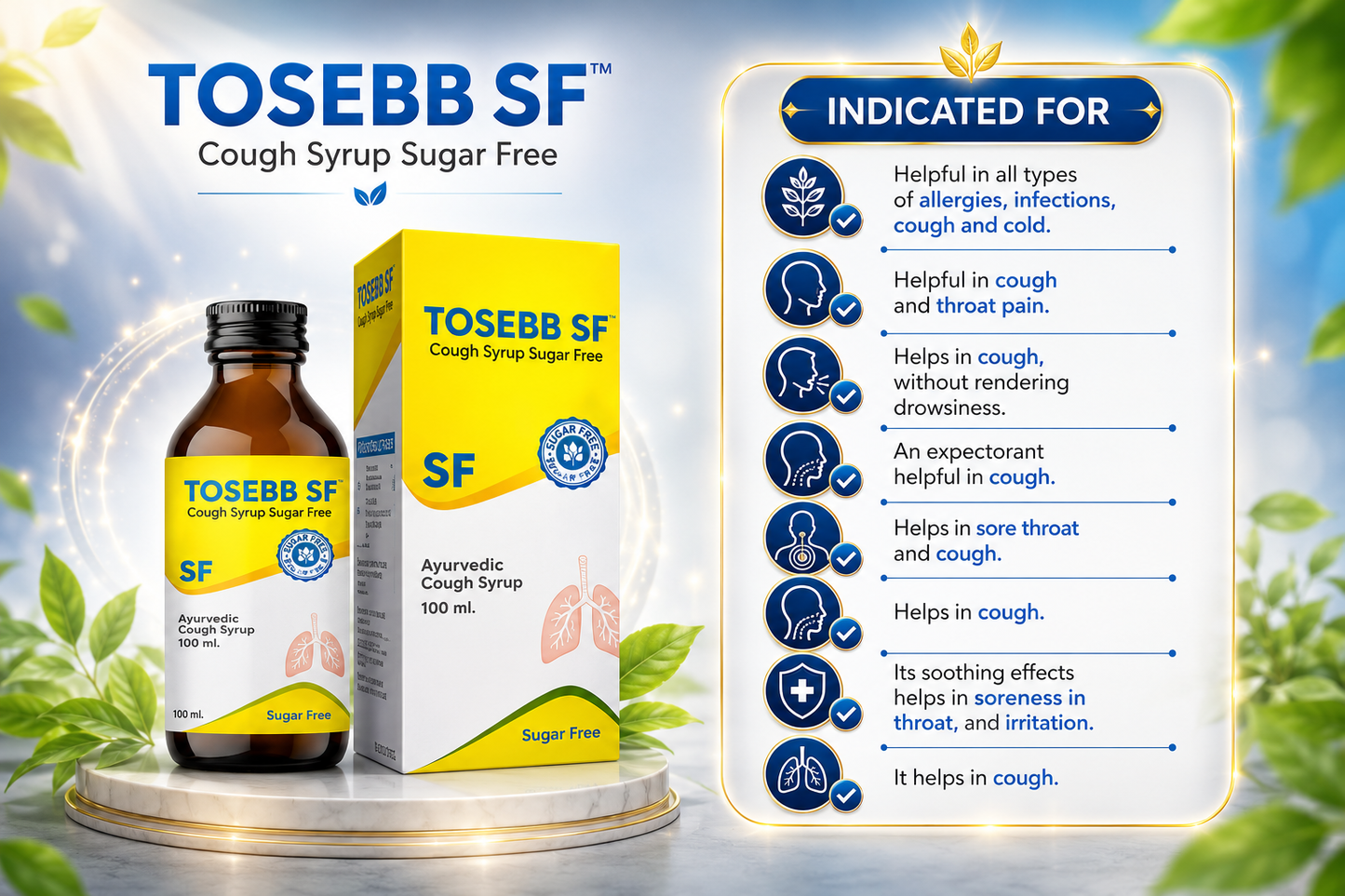 TOSEBB SF Cough Syrup Sugar Free
