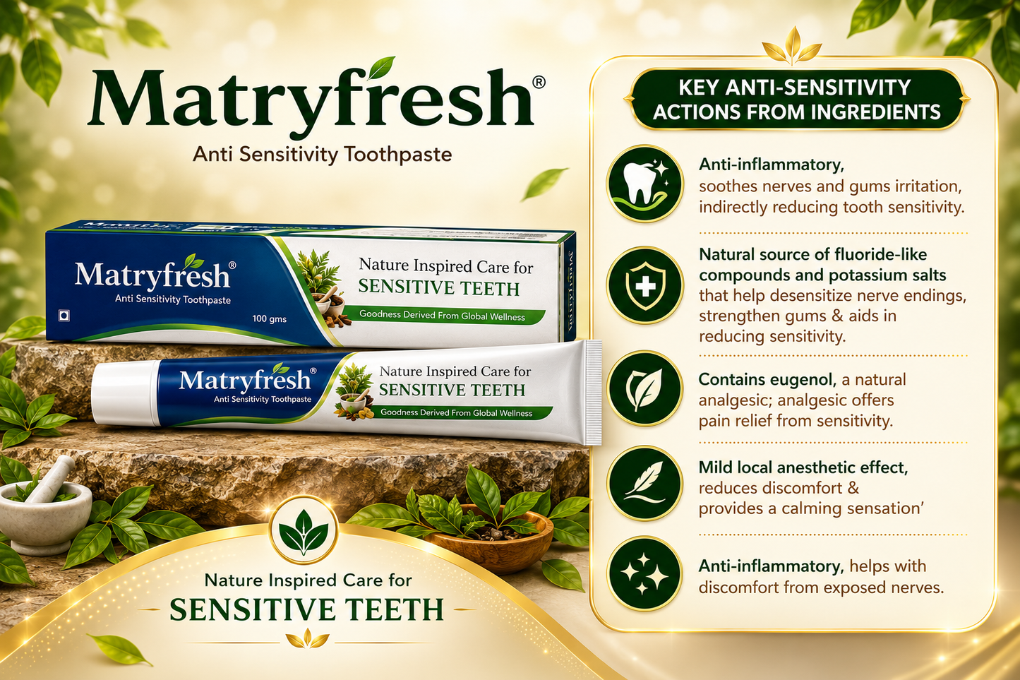 Matryfresh Toothpaste – Sensitive Teeth